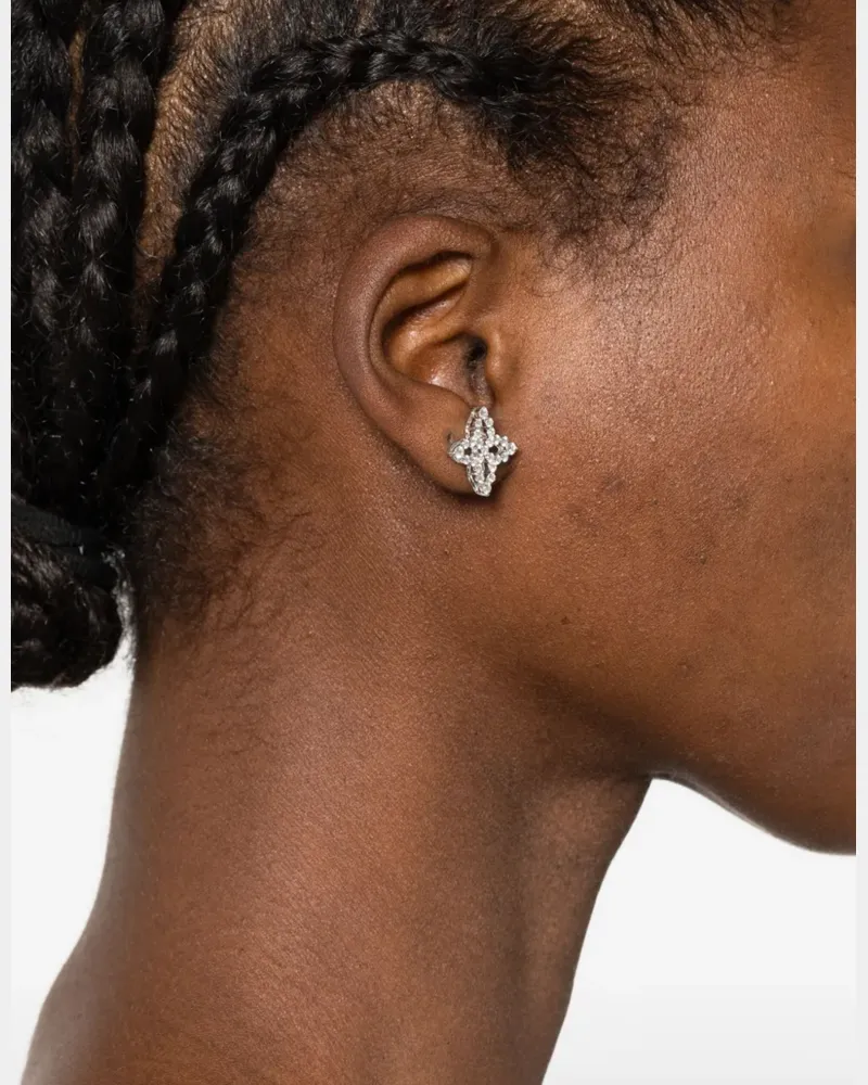Roberto Coin Women's White Gold Diamond Flower Earrings Aw25 W White