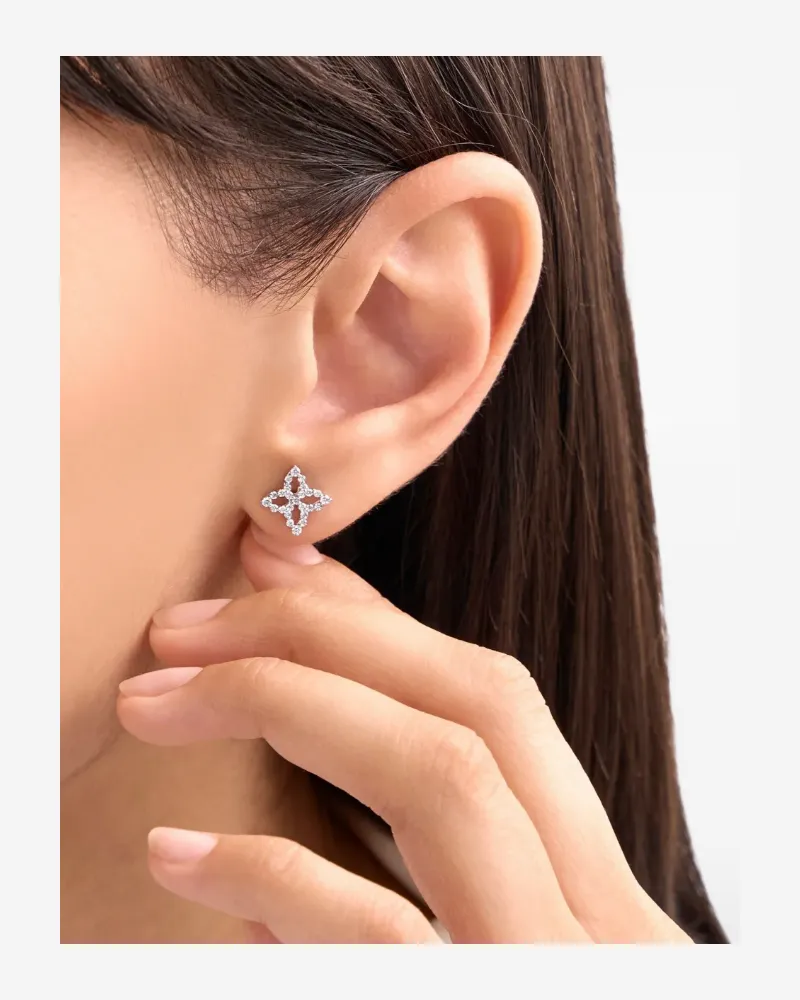 Roberto Coin Women's 18kt White Gold Diamonds Earrings Ss26 W White