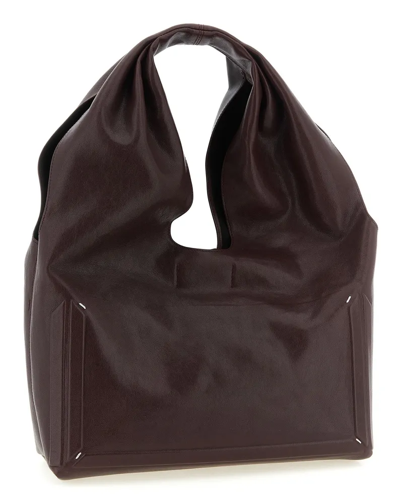 Maison Margiela Women's Bordeaux Lamb Leather Shoulder Bag Bordeaux