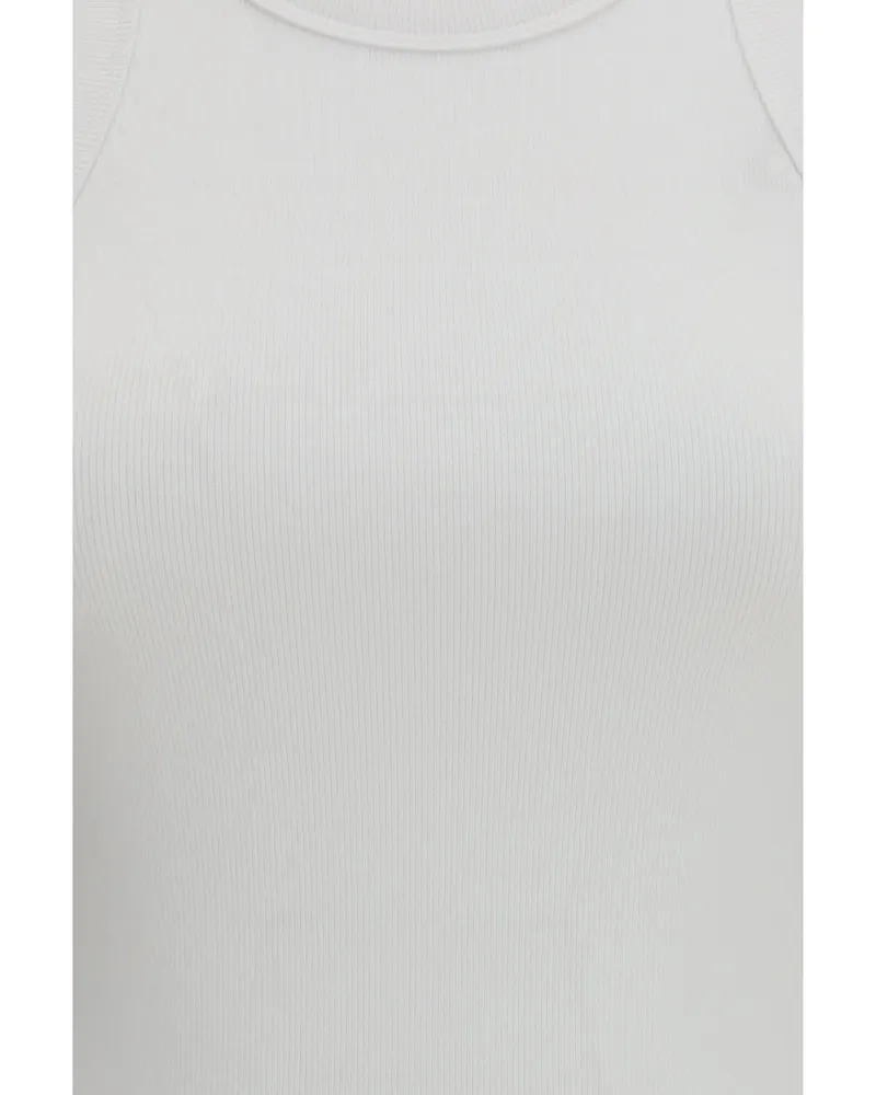 Totême Women Tank Top Ribbed Cotton White White
