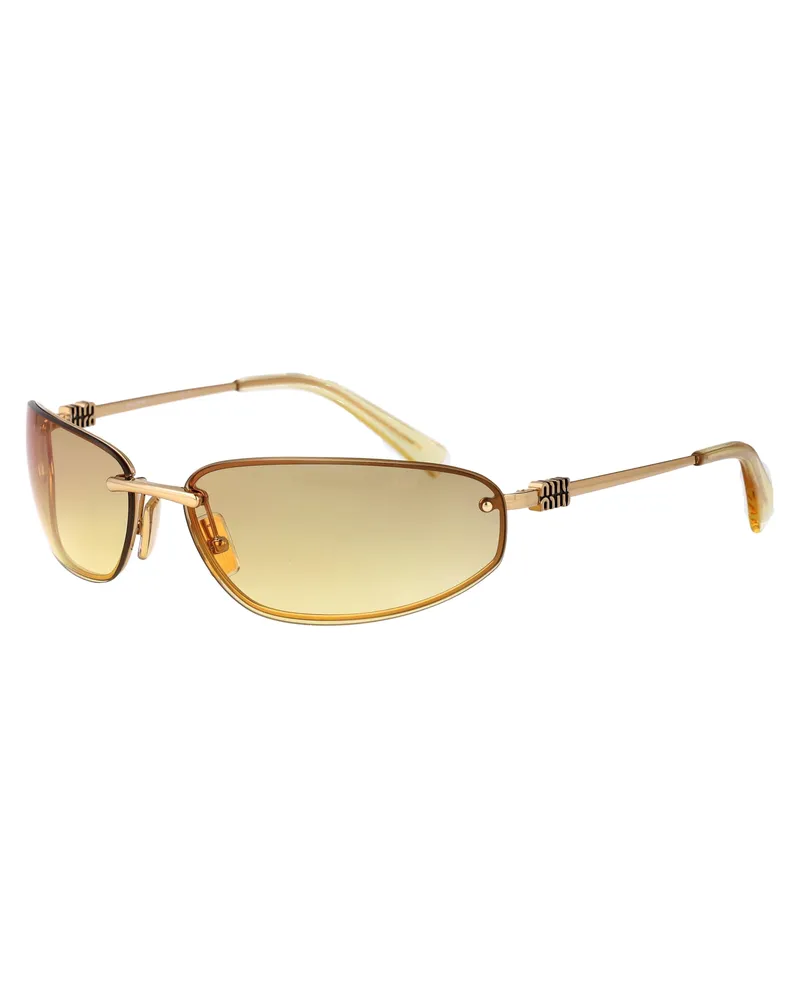 Miu Miu Women's Sunglasses 0mu A50s Gold Metal Gold
