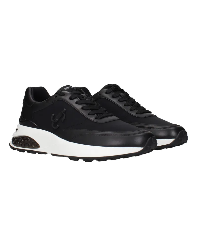 Jimmy Choo Men's Black Fabric Athletic Sneakers Black