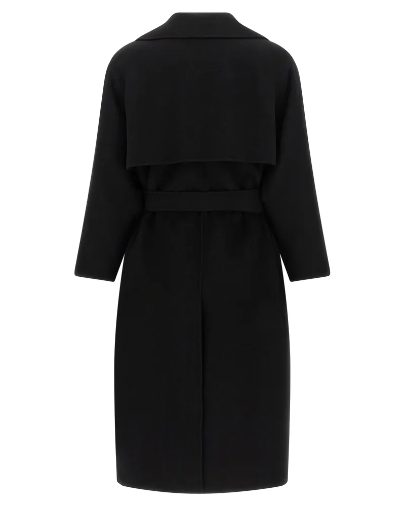 Max Mara Women's Black Virgin Wool Coat Clothing Black