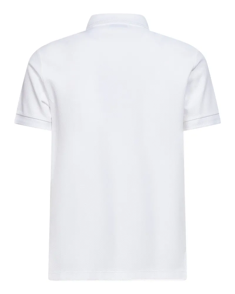 Burberry Men's Polo Shirt Ekd Embroidery White Cotton T-shirts And Polos White