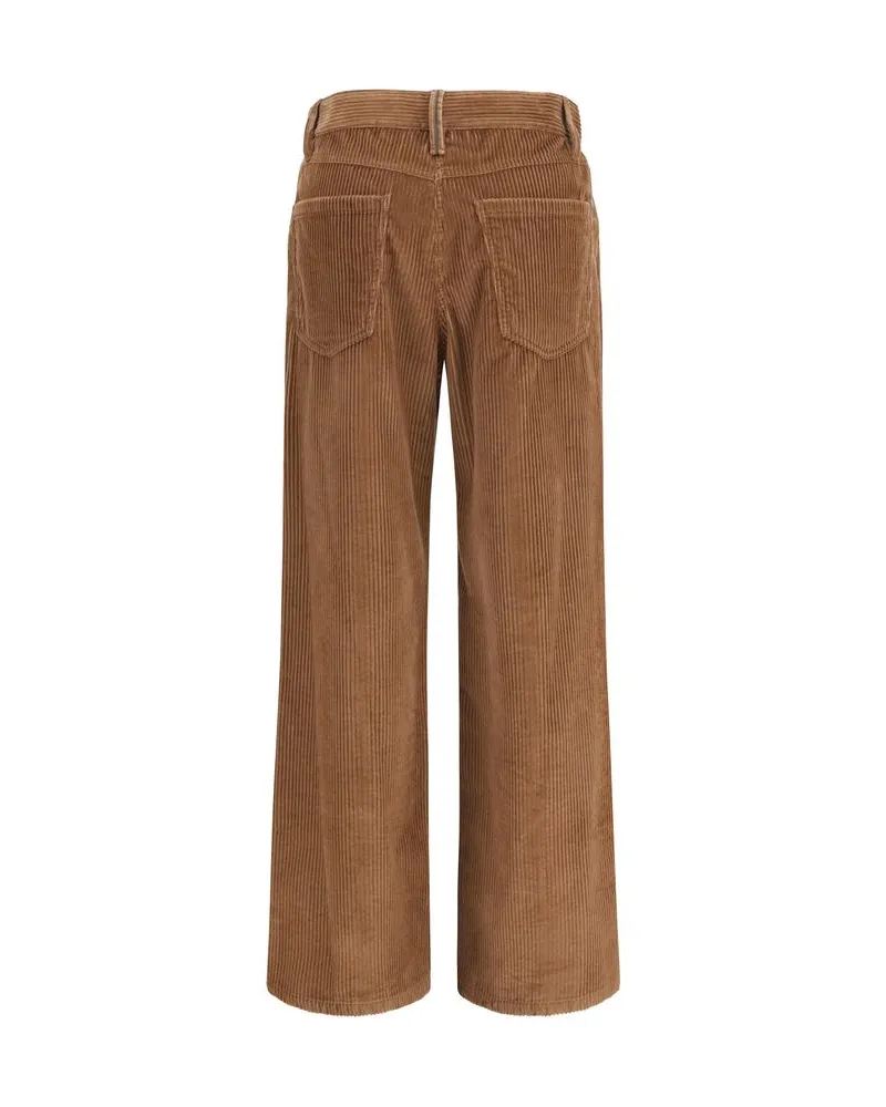 Brunello Cucinelli Cotton Corduroy Trousers — Brown Brown