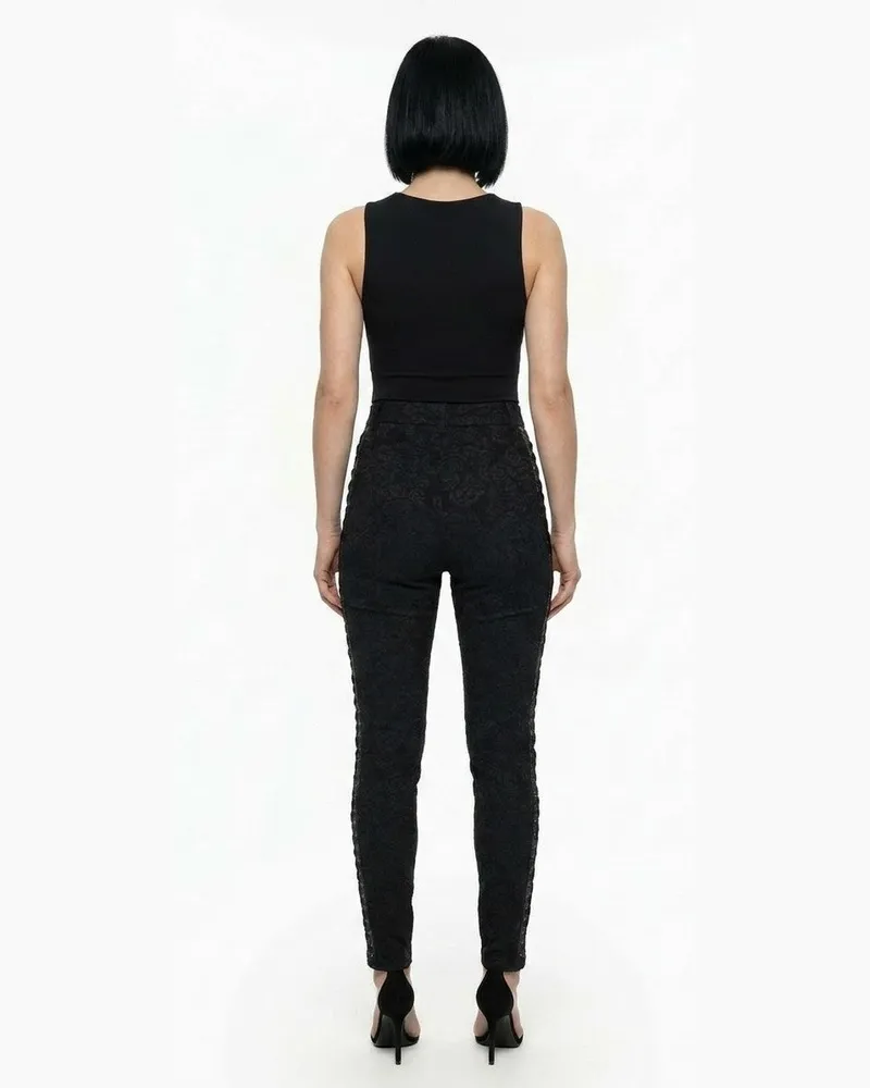 Dolce & Gabbana Women Black Cotton Skinny Pants Black