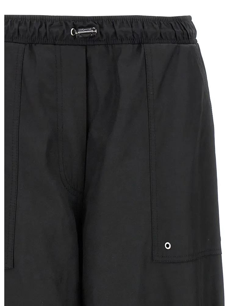 ATTICO Drawstring Detail Cargo Pants — Black Black