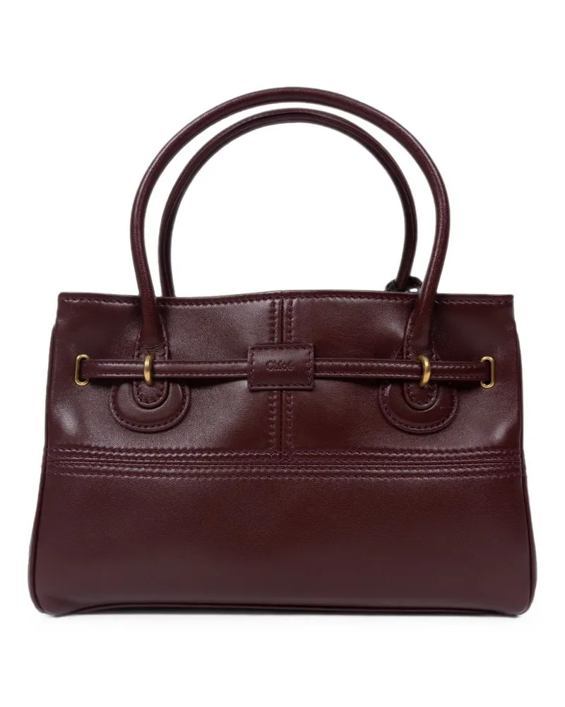 Chloé Leather Shoulder Bag — Burgundy Burgundy