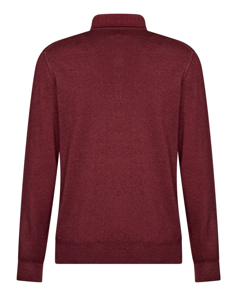 Etro Men's Polo Shirt Burgundy Wool T-shirts And Polos Burgundy