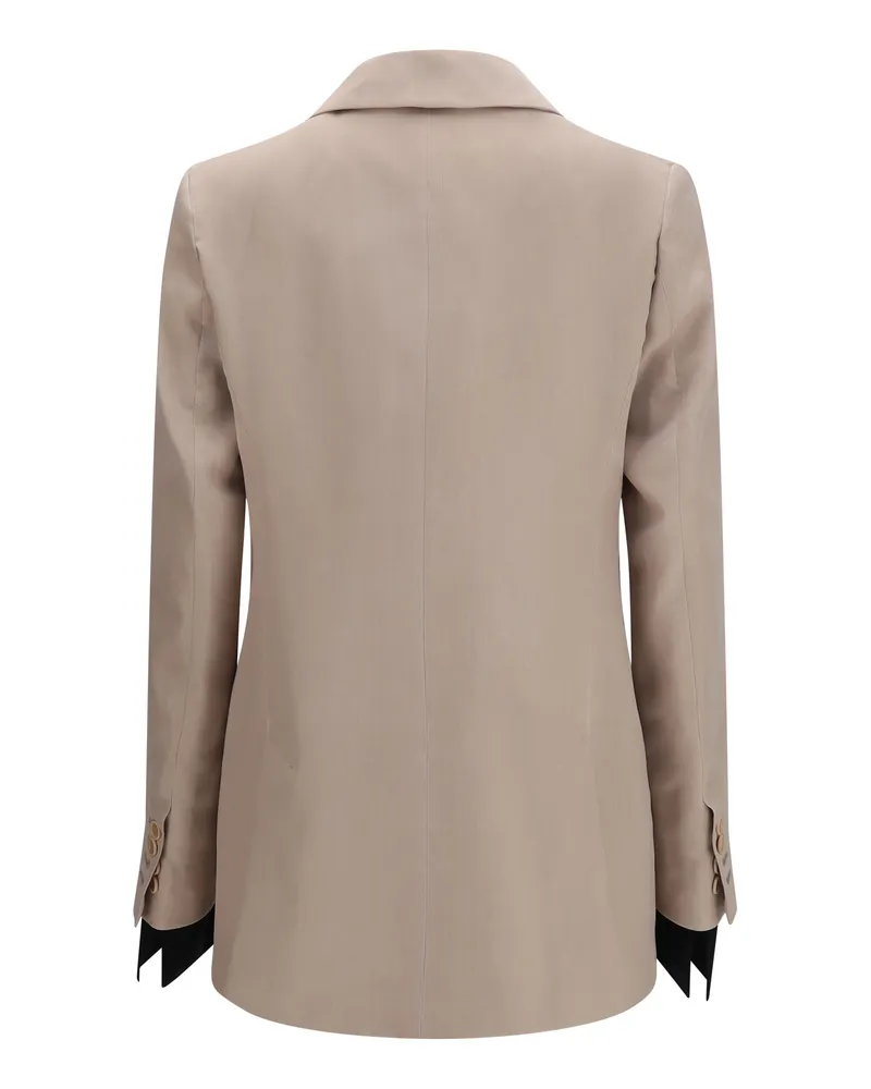 Max Mara Women's Feltro Silk Blazer Sabbia Blazers & Vests Beige