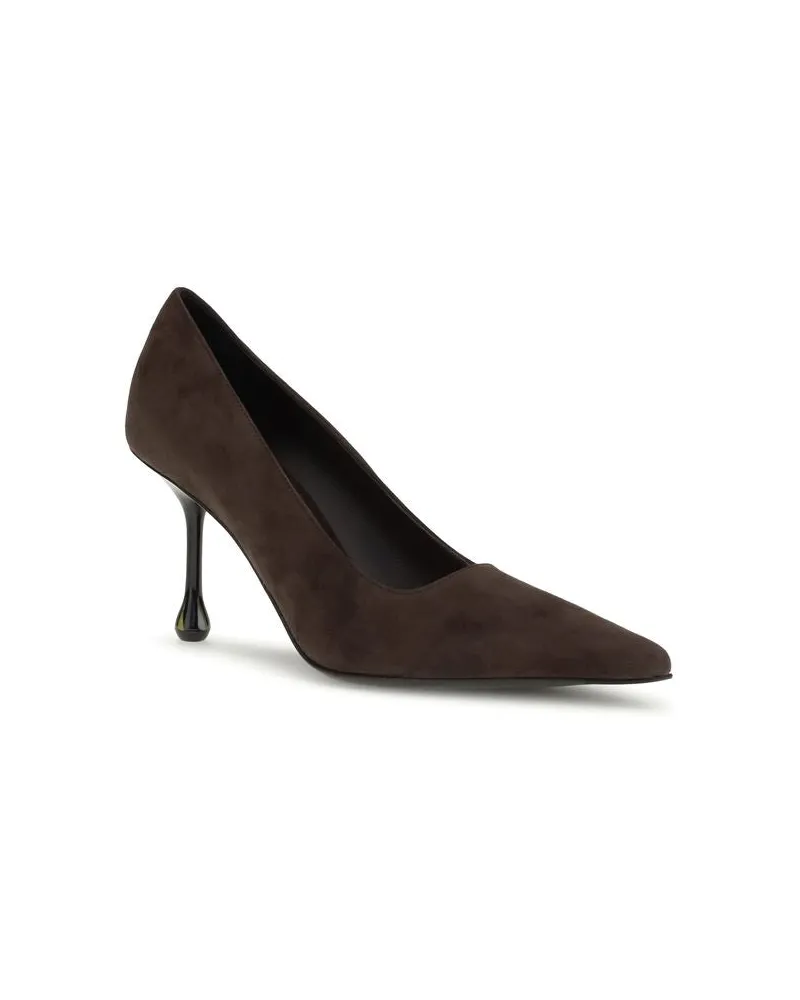 Jimmy Choo Women's Brown Leather High Heel Pumps Brown