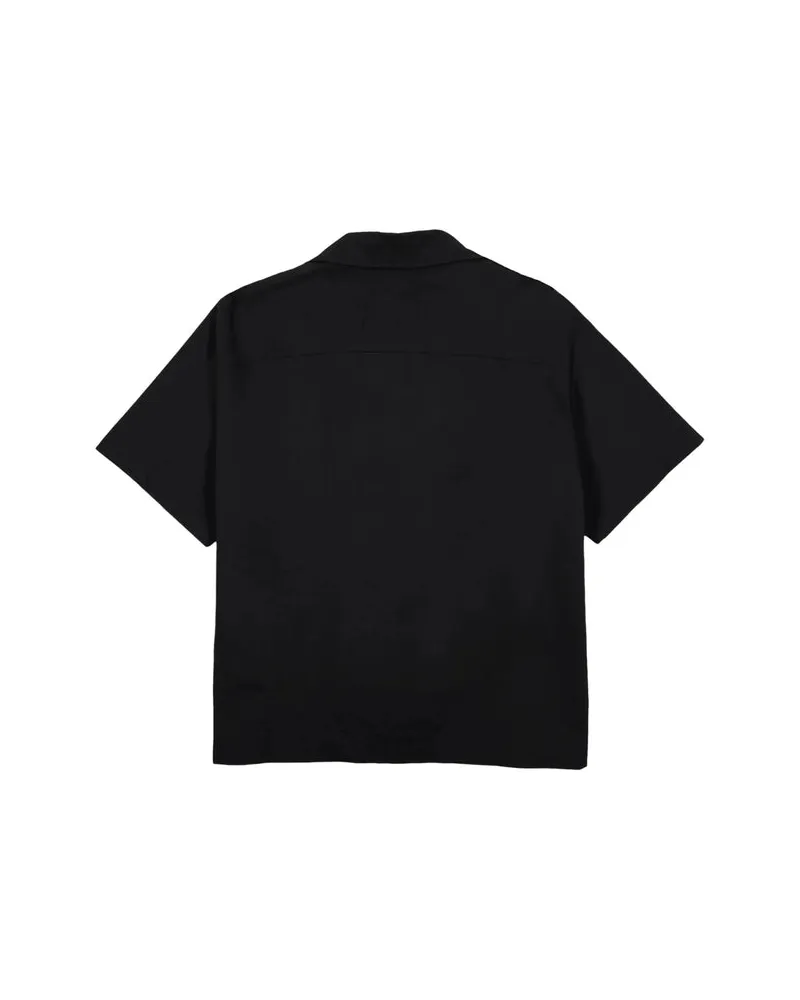 RHUDE Logo-Print Cotton Shirt — Black Black