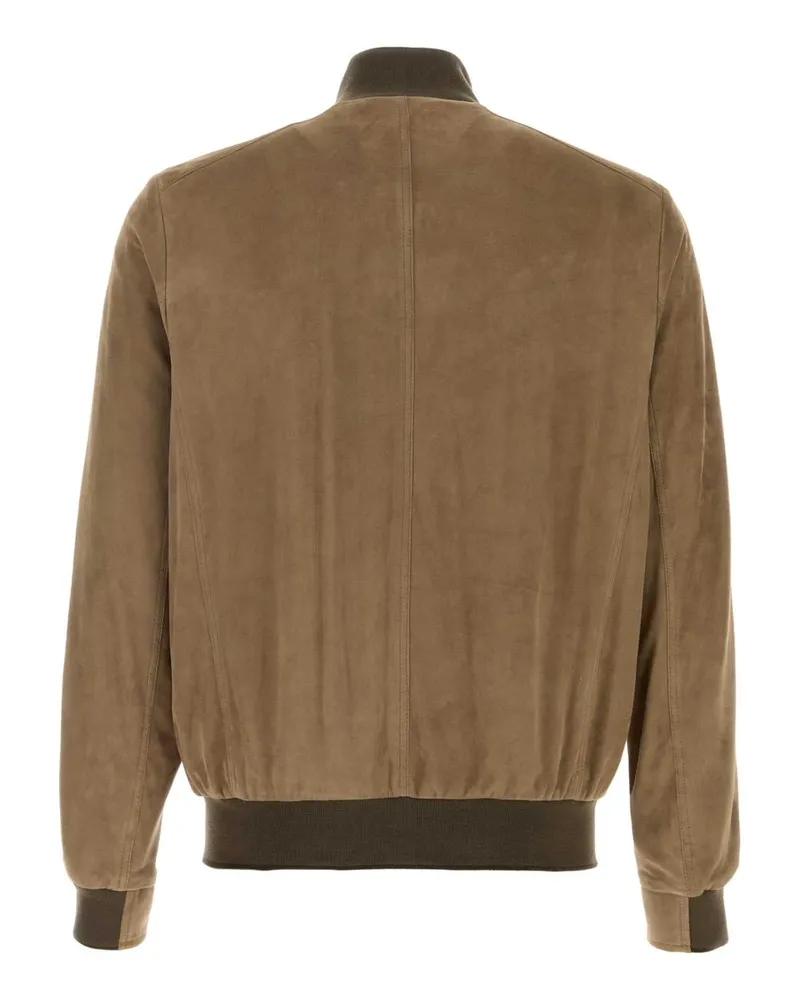 MOORER Men's Carlos Bomber Jacket Beige Suede Beige