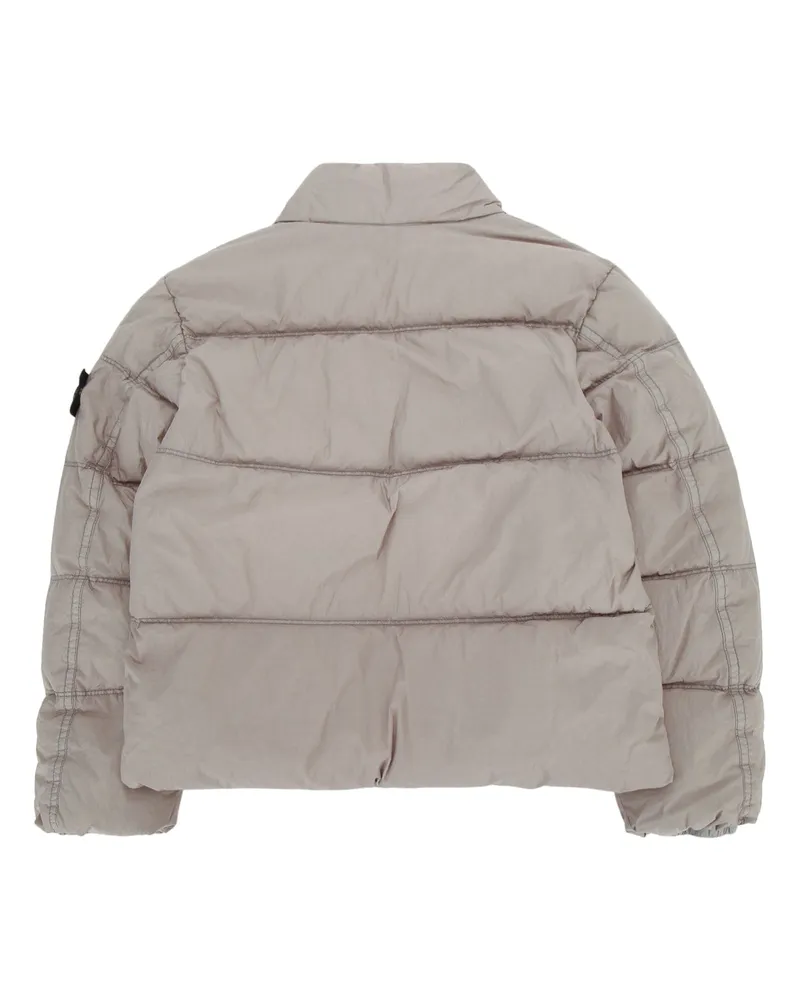 Stone Island Quilted Polyamide Down Jacket — Gray Gray