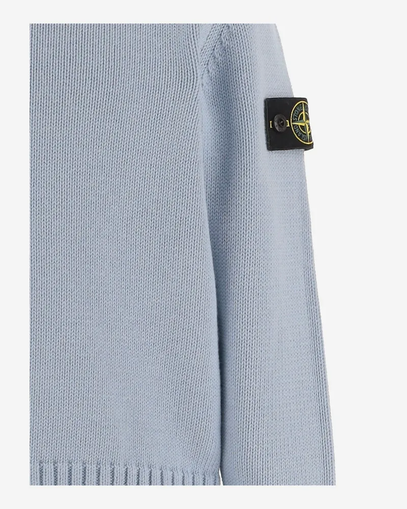 Stone Island Boys' Girls Knit Sweater Dust Blue Cotton Blue