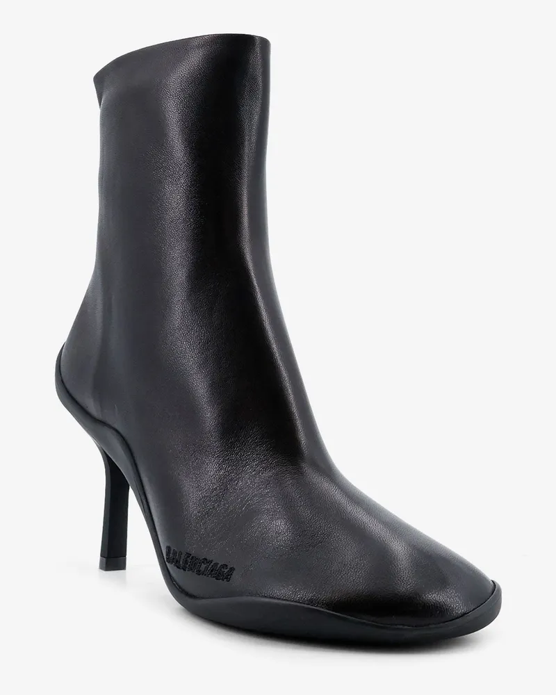 Balenciaga Women's Leather Boots Black Black
