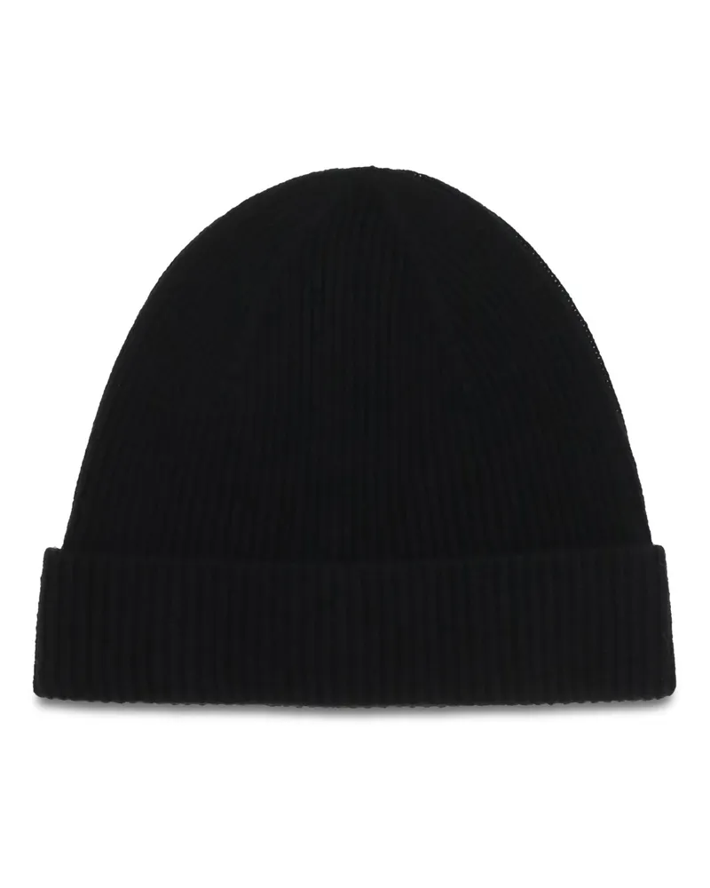 Kiton Men's Wool Beanie Hat Nero Merino Ovis Aries E Hairbands Black