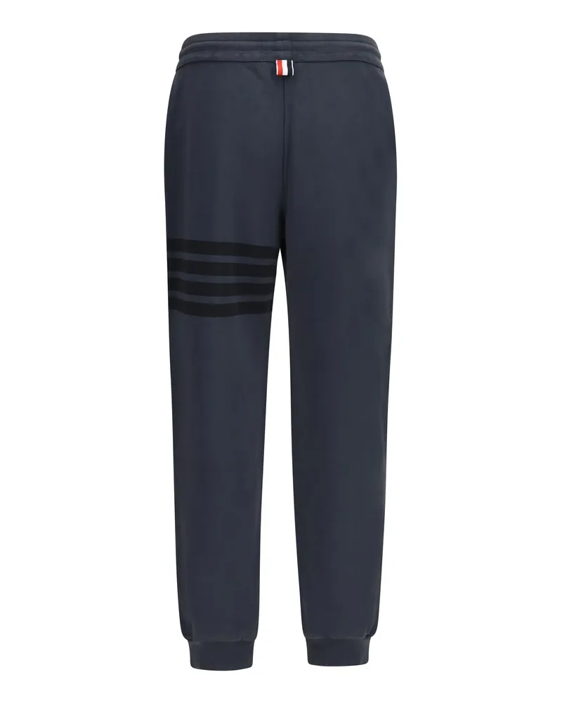 Thom Browne Loopback Bar Track Pants — Charcoal Charcoal