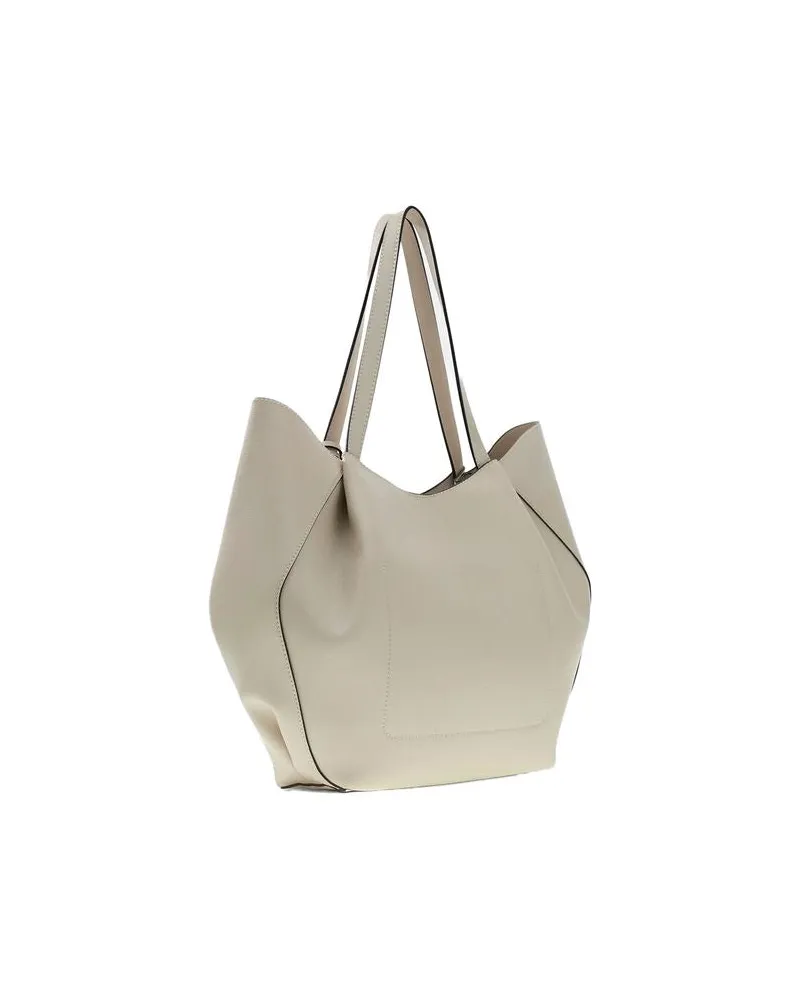 Guess Women's Tote Bag Off White Polyurethane - Tote-Bags White