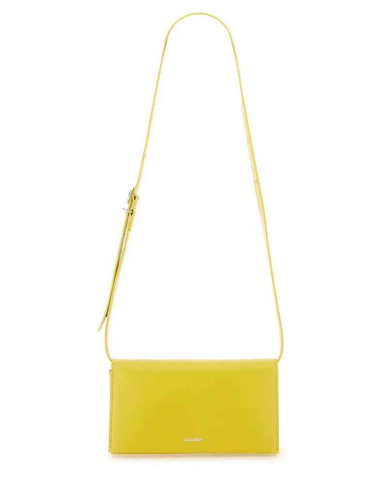 Jil Sander Women's All-Day Bag Yellow Leather Shoulder Yellow