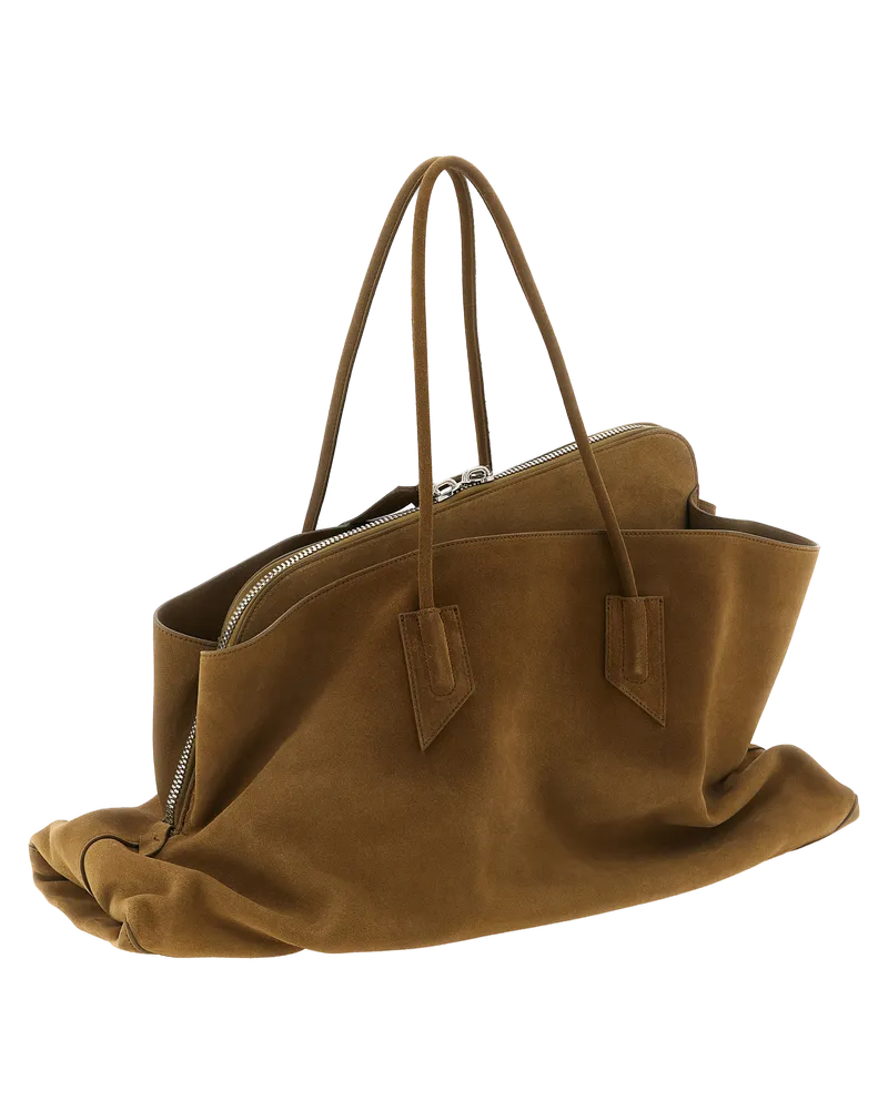 ATTICO Women's Brown Calfskin Shoulder Bag Brown