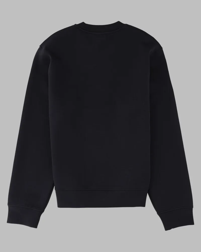 Emporio Armani Logo-Embroidered Double Jersey Sweatshirt — Black Black