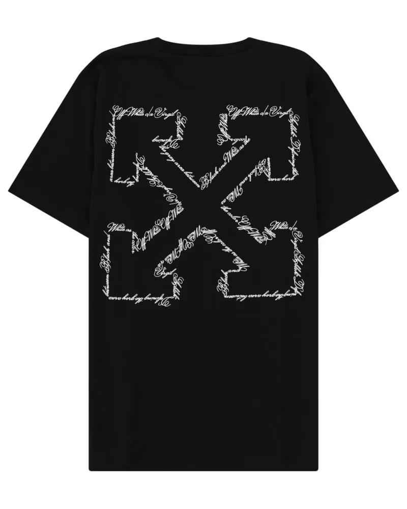 OFF-WHITE Logo-Print Cotton T-Shirt — Black Black