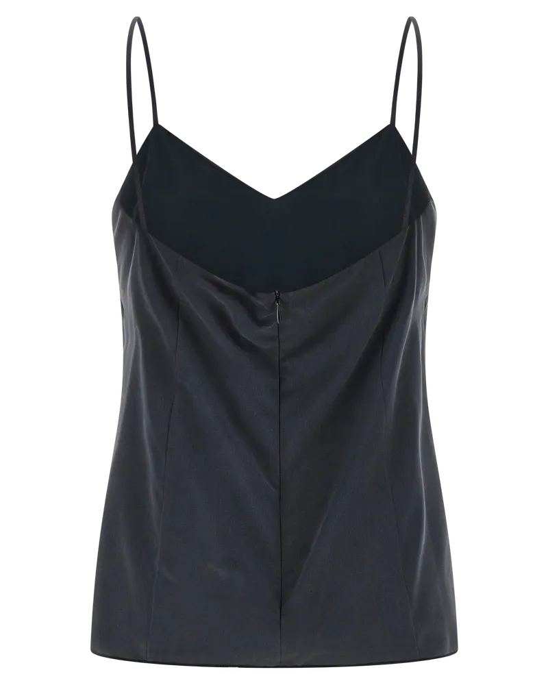 Max Mara Women's Gray Silk Sleeveles T-Shirt Gray
