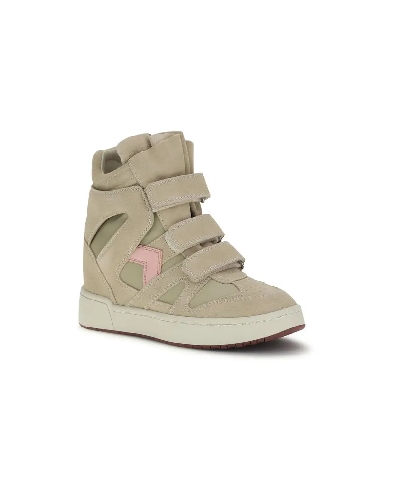 Isabel Marant Women's Beige Calf Leather Bos Taurus Chunky Sneakers Beige