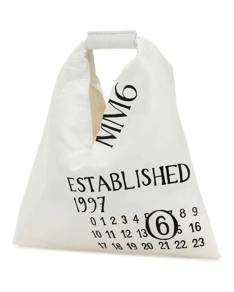 Maison Margiela Women's White Fabric Mini Japanese Handbag Borse A Mano White