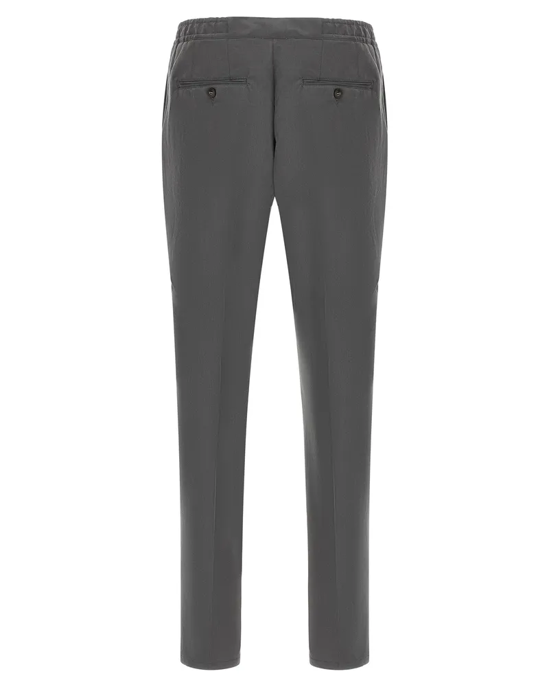 Pal Zileri Men Gray Lyocell Casual Pants Gray
