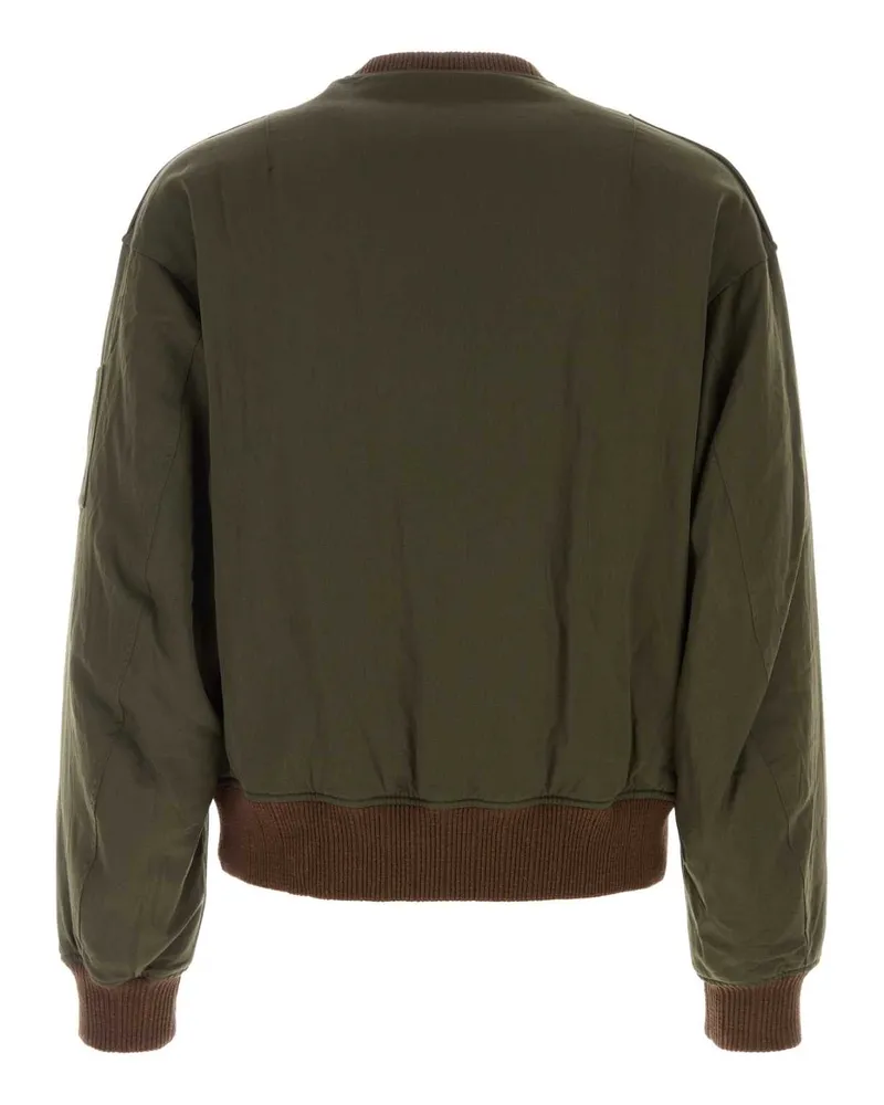 Visvim Men's Olive Green Wool Blend Gunner Down Jacket Piumini Green