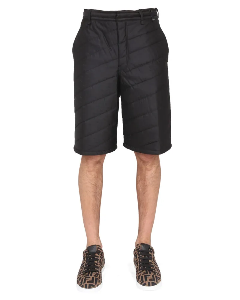 Fendi Wool Bermuda Shorts — Black Black