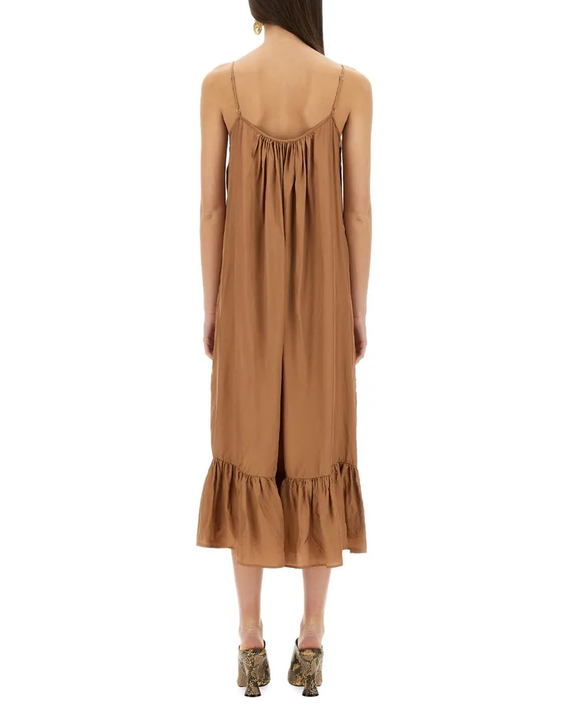 Dries van Noten Ruffled Petticoat Dress — Beige Beige