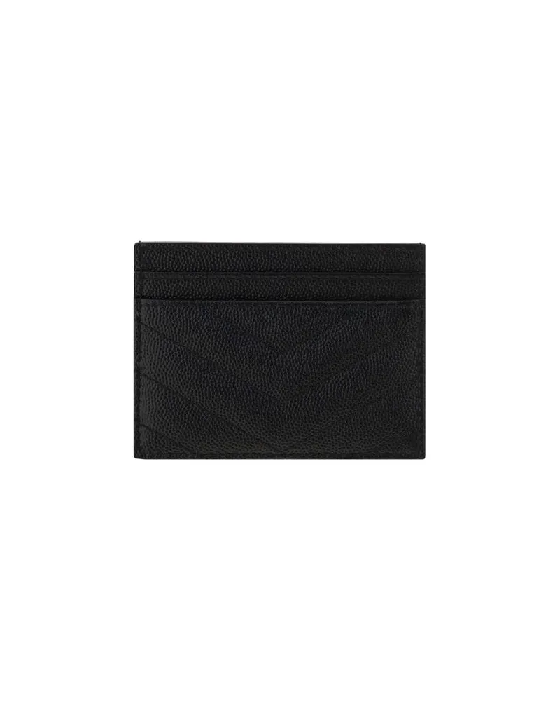 Saint Laurent Women's Black Calf Leather Bos Taurus Wallet Black