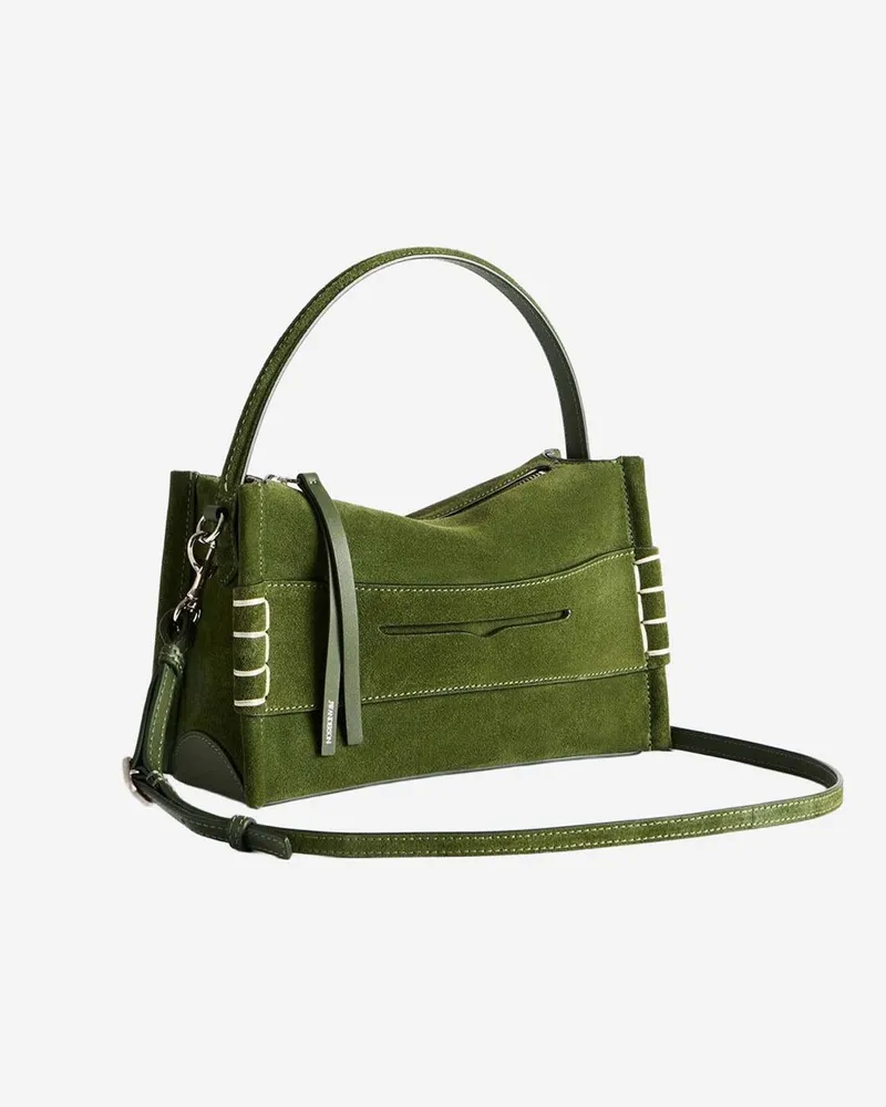J.W.Anderson Women's Shoulder Bag Suede Loafer Khaki Green