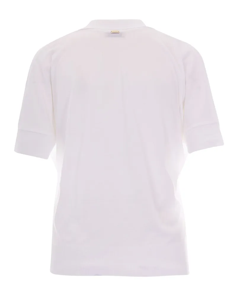 Herno Women's Polo Shirt Jersey White Main Fabric: Lyocell Tops White