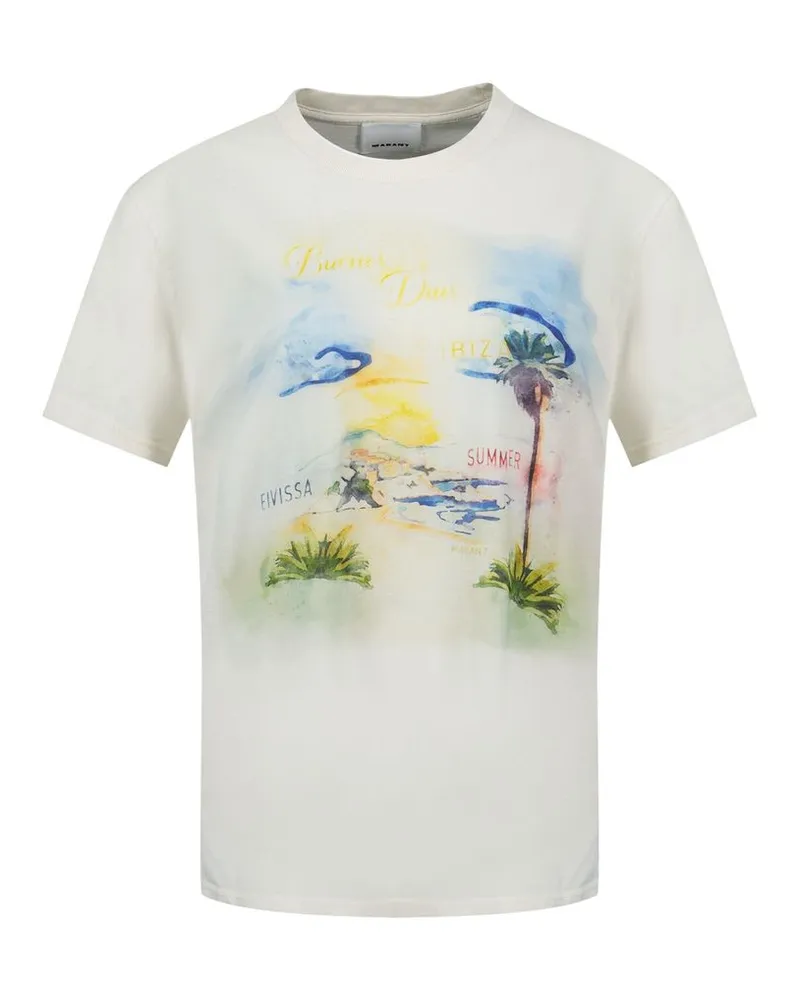 Isabel Marant Unisex Honore T-Shirt -  Cotton White Concept-Store Ready-To-Wear White