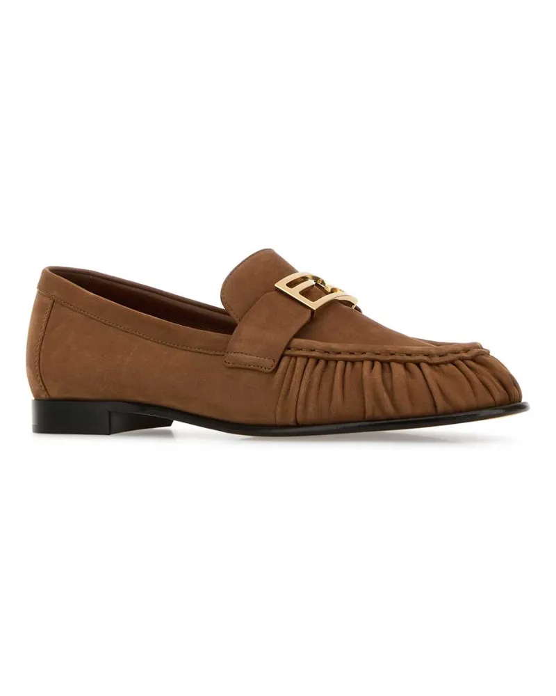 Fendi Women's Nabuk Loafer Beige Suede Beige