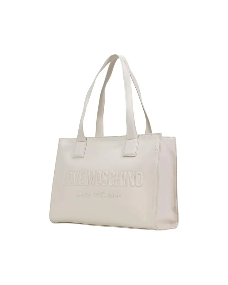 Moschino Women's Beige Polyethylene Handbag Bag Beige