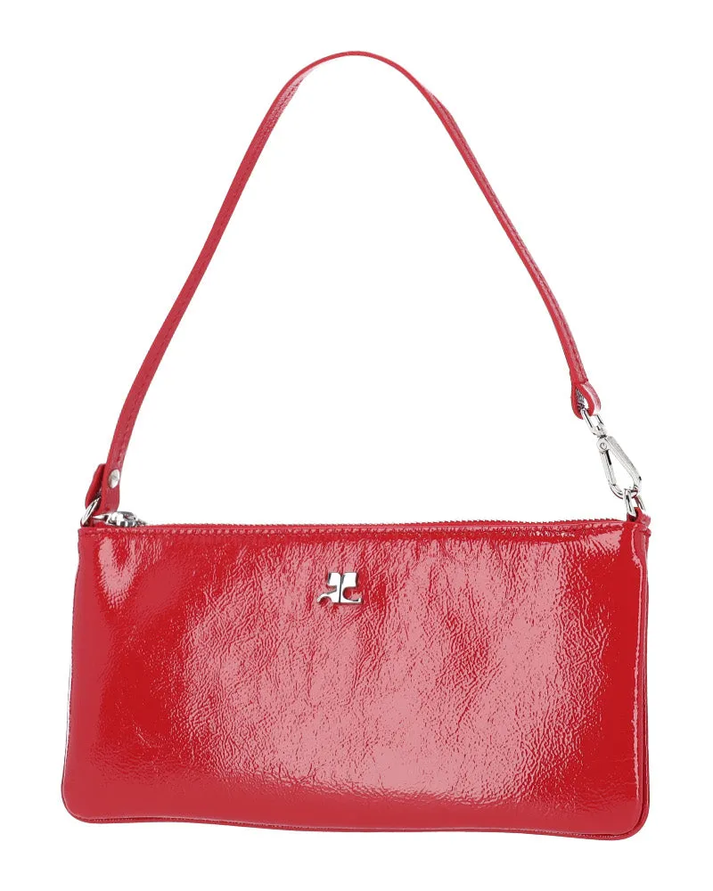 Courrèges Women's Bags Red Varnished Cow Leather Red