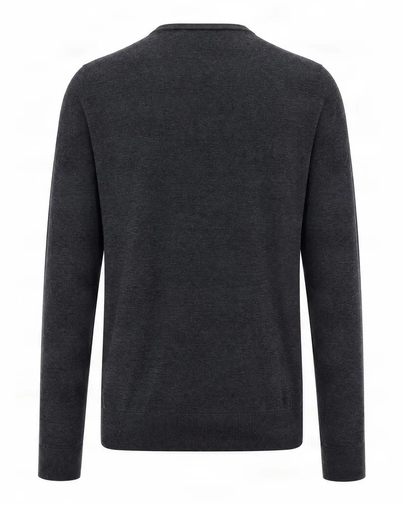 Ballantyne Crew Neck Wool Sweater — Gray Gray