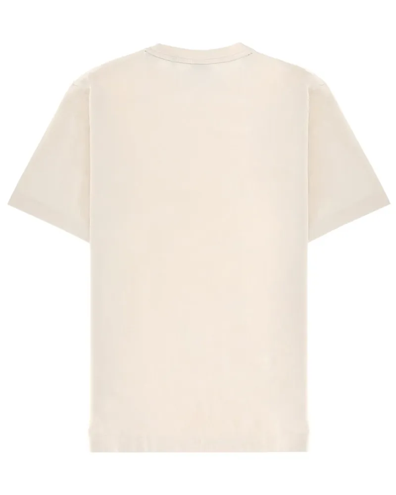 HUGO BOSS Logo-Print Cotton T-Shirt — Ivory Ivory