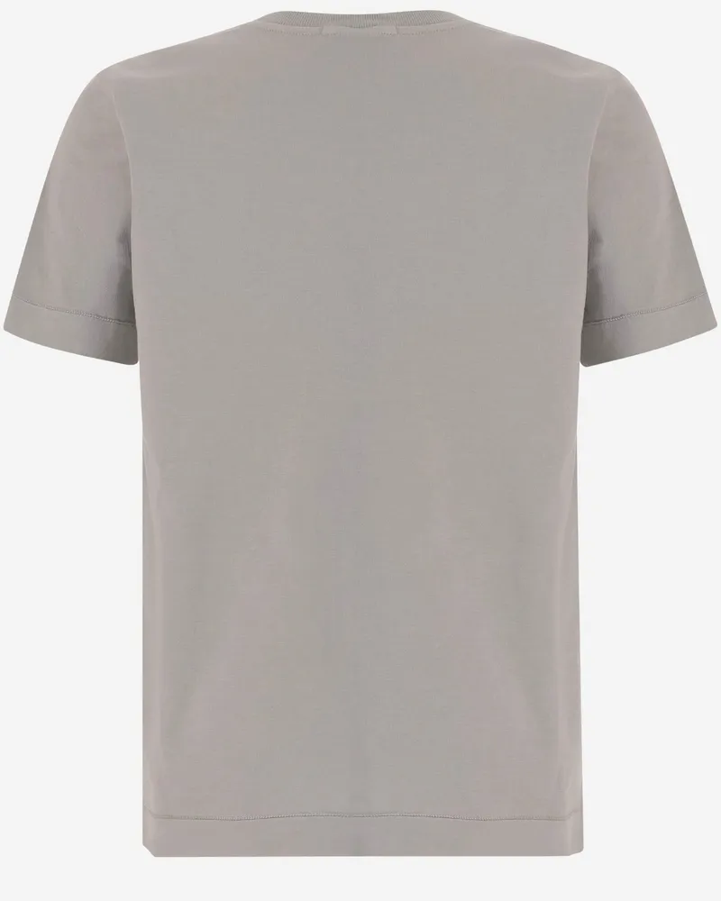 Stone Island Boys' Cotton T-Shirt Light Grey T-Shirts And Polos Gray