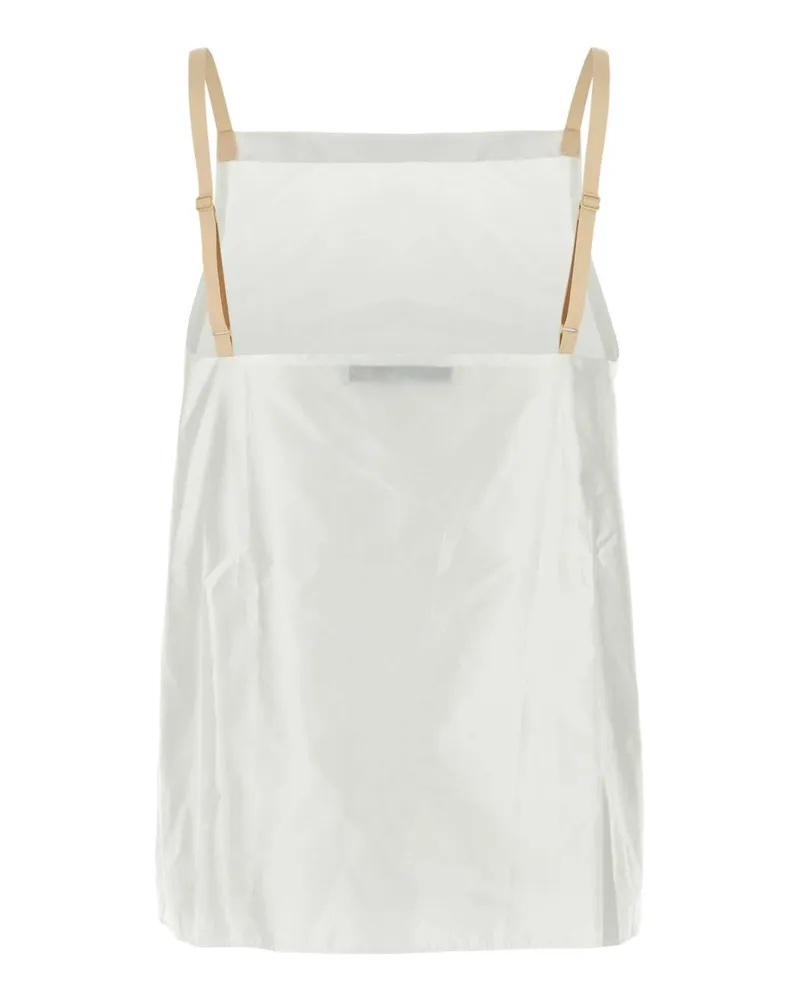 Carven Draped Silk-Blend Sweater — White White