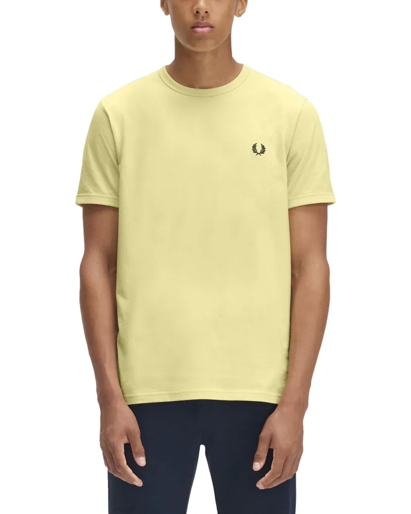 Fred Perry Cotton Ringer T-Shirt — Yellow Yellow