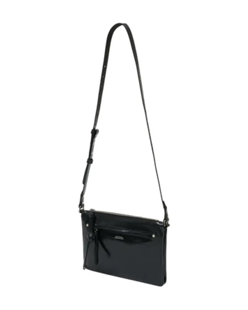 Isabel Marant Women's Winna Duo Shoulder Bag -  Leather Black Calfskin Shoulder-Hobo-Bags Black
