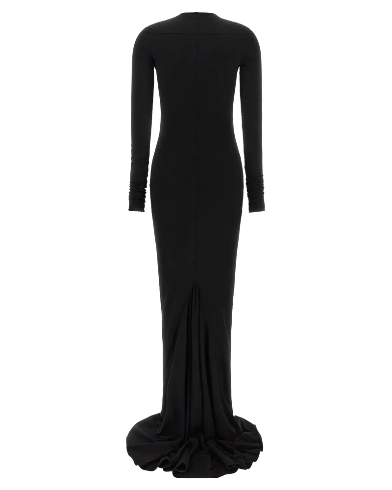 DRKSHDW by Rick Owens Cotton Jersey Maxi Dress — Black Black