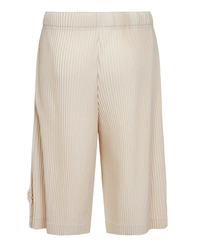 Issey Miyake Men's Bermuda Shorts Duomo Beige Polyester Beige