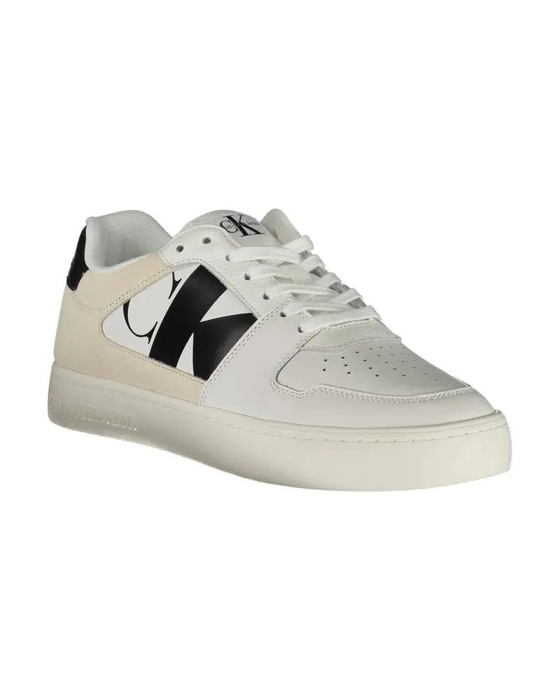 Calvin Klein Colorblock Logo Sneaker — White White